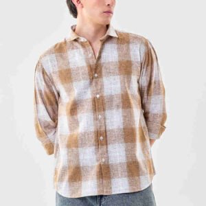 Linen cotton check shirt